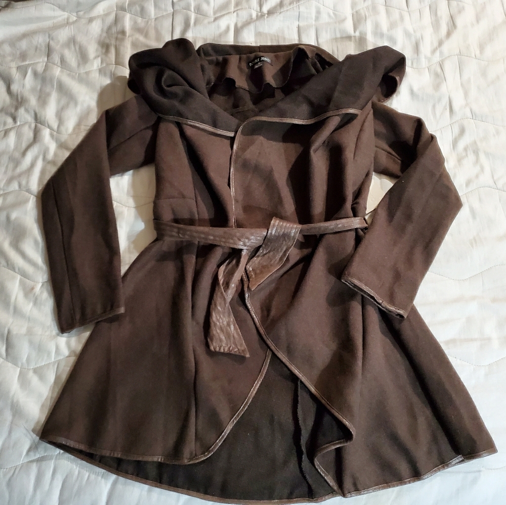 Double Zero Faux Wool Wrap Jacket